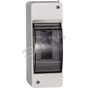 Щит распределительный навесной ЩРн-П-2 IP30 пластиковый белый прозрачная дверьКМПн 2/2