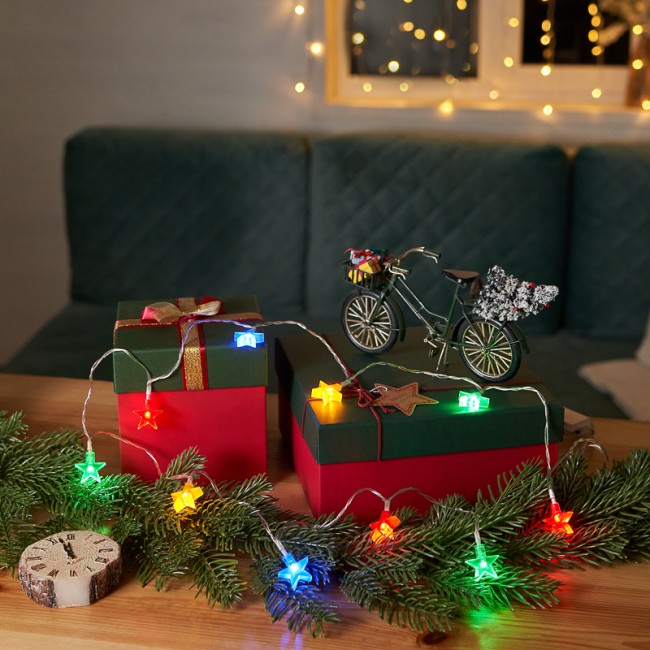 Гирлянда светодиодная Звездочки 1,5 м, 10 LED, прозрачный ПВХ, цвет свечения мультиколор, 2 х АА (батарейки не в комплекте) NEON-NIGHT Гирлянда светодиодная Звездочки 1,5 м, 10 LED, прозрачный ПВХ, цвет свечения мультиколор, 2 х АА (батарейки не в комплекте) NEON-NIGHT