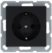 Розетка 1-м Shuko 16А IP20 с заземл. защ. шторки механизм черн. матов. soft touch Jasmart G5501PB Розетка 1-м Shuko 16А IP20 с заземл. защ. шторки механизм черн. матов. soft touch Jasmart G5501PB