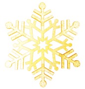 Елочная фигура Снежинка резная, 81 см, цвет золотой