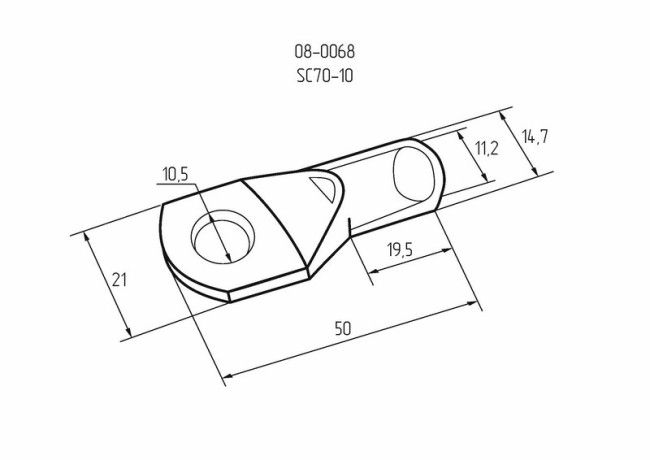 Наконечник кольцевой REXANT НК, ø10.5 мм, 70 мм², ТМЛ (DIN) 70-10 Наконечник кольцевой REXANT НК, ø10.5 мм, 70 мм², ТМЛ (DIN) 70-10