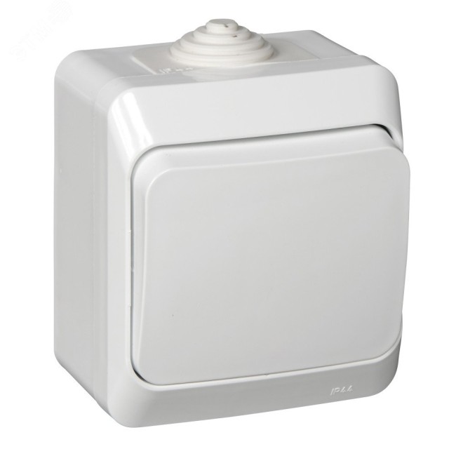 ЭТЮД Выключатель одноклавишный наружный IP44 белый ЭТЮД Выключатель одноклавишный наружный IP44 белый