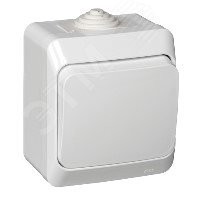 ЭТЮД Выключатель одноклавишный наружный IP44 белый ЭТЮД Выключатель одноклавишный наружный IP44 белый