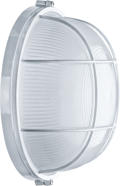 Светильник НПП-100w термостойкий круглый с решеткой IP54 белый