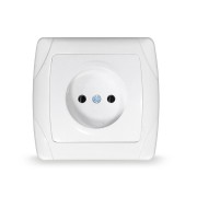 Розетка 1-м СП Маргарита 16А IP20 без заземл. защ. шторки бел. UNIVersal М0022 Розетка 1-м СП Маргарита 16А IP20 без заземл. защ. шторки бел. UNIVersal М0022