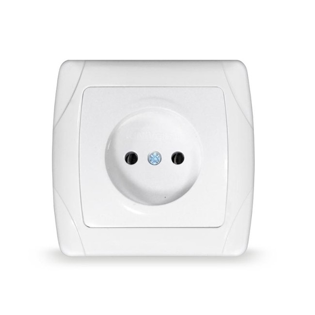 Розетка 1-м СП Маргарита 16А IP20 без заземл. защ. шторки бел. UNIVersal М0022 Розетка 1-м СП Маргарита 16А IP20 без заземл. защ. шторки бел. UNIVersal М0022