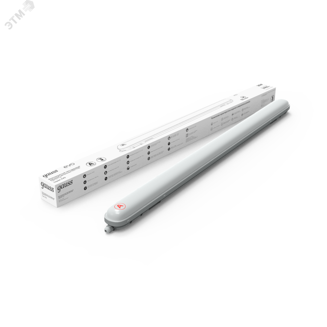 Светильник светодиодный ДСП-36 Вт 3960 Лм 6500K IP65 1200х76х66 мм ССП-176 линейный матовый с аварийным блоком питания БАП EVO Gauss Светильник светодиодный ДСП-36 Вт 3960 Лм 6500K IP65 1200х76х66 мм ССП-176 линейный матовый с аварийным блоком питания БАП EVO Gauss