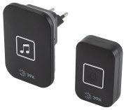 Звонок дверной С97 беспроводной, от сети, черный, 60 мелодий ЭРА