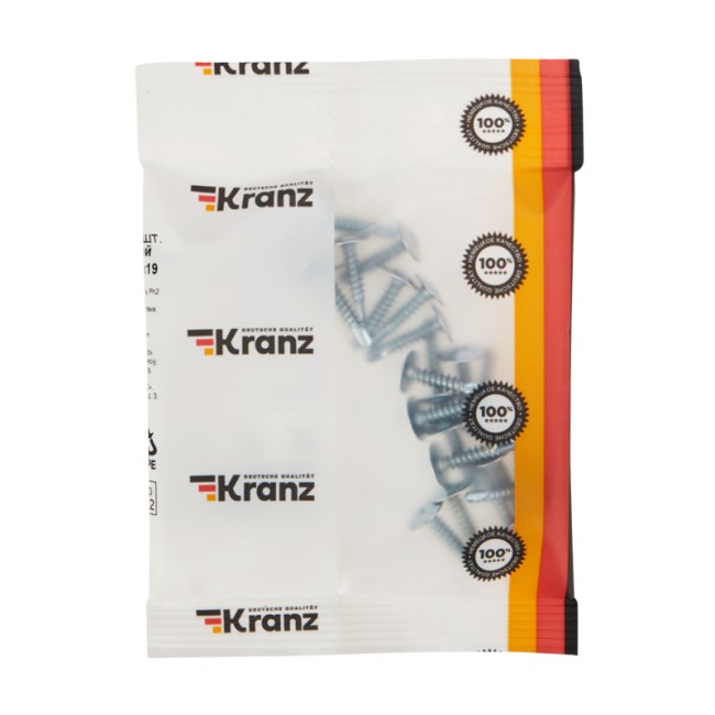 Саморез с прессшайбой KRANZ ПШС сверло 4.2х19, пакет (20шт.) Саморез с прессшайбой KRANZ ПШС сверло 4.2х19, пакет (20шт.)
