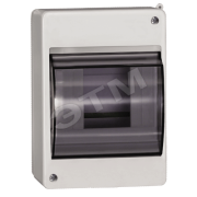 Щит распределительный навесной ЩРн-П-4 IP30 пластиковый белый прозрачная дверь КМПн 2/4