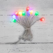 Гирлянда светодиодная Шарики 1,5 м, 10 LED, прозрачный ПВХ, цвет свечения мультиколор, 2 х АА (батарейки не в комплекте) NEON-NIGHT Гирлянда светодиодная Шарики 1,5 м, 10 LED, прозрачный ПВХ, цвет свечения мультиколор, 2 х АА (батарейки не в комплекте) NEON-NIGHT