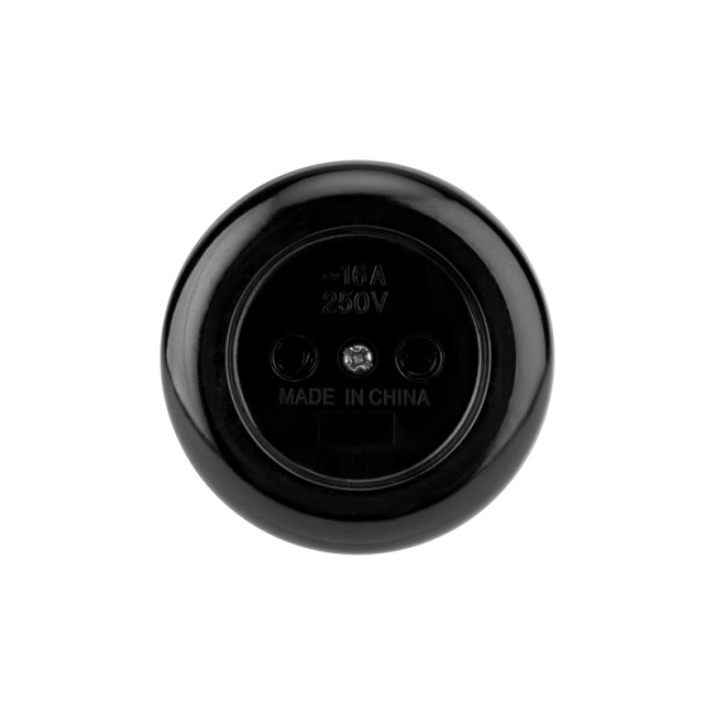 Розетка штепсельная карболитовая открытой установки б/з 16 А, черная Rexant