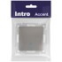 Выключатель 1-кл. СП Accent 6-102-09 10А IP20 250В с подсветкой AL/CU титан Intro Б0063460