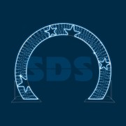 Декоративная арка со звездами плоская 300 см белая Декоративная арка со звездами плоская 300 см белая