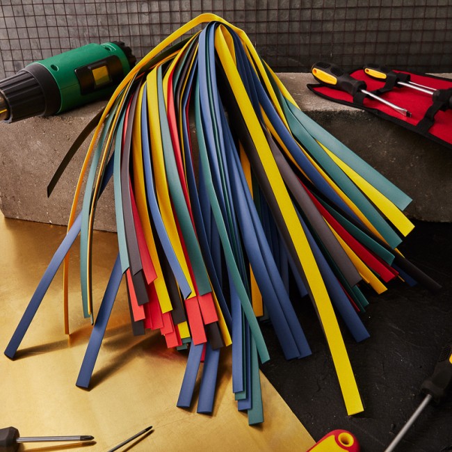 Набор термоусаживаемых трубок ТУТ нг 10,0/5,0мм, пять цветов, упаковка 50 шт. по 1м REXANT Набор термоусаживаемых трубок ТУТ нг 10,0/5,0мм, пять цветов, упаковка 50 шт. по 1м REXANT