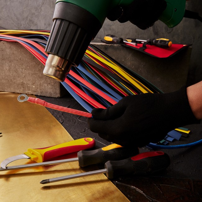 Набор термоусаживаемых трубок ТУТ нг 10,0/5,0мм, пять цветов, упаковка 50 шт. по 1м REXANT Набор термоусаживаемых трубок ТУТ нг 10,0/5,0мм, пять цветов, упаковка 50 шт. по 1м REXANT