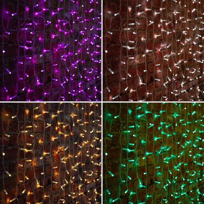 Гирлянда Светодиодный дождь 2х3 м, прозрачный провод, 230 В, диоды RGB, 600 LED-свечение с динамикой при приобретении контроллера 245-908 Гирлянда Светодиодный дождь 2х3 м, прозрачный провод, 230 В, диоды RGB, 600 LED-свечение с динамикой при приобретении контроллера 245-908