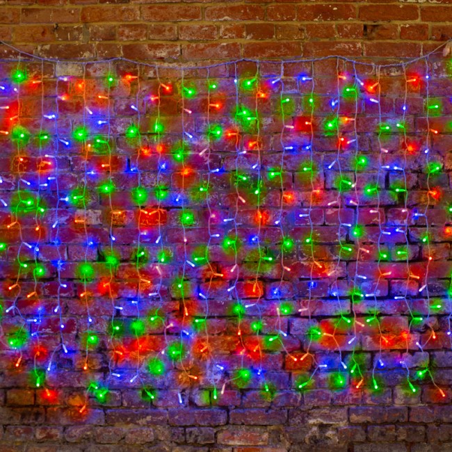Гирлянда Светодиодный дождь 2х3 м, прозрачный провод, 230 В, диоды RGB, 600 LED-свечение с динамикой при приобретении контроллера 245-908 Гирлянда Светодиодный дождь 2х3 м, прозрачный провод, 230 В, диоды RGB, 600 LED-свечение с динамикой при приобретении контроллера 245-908
