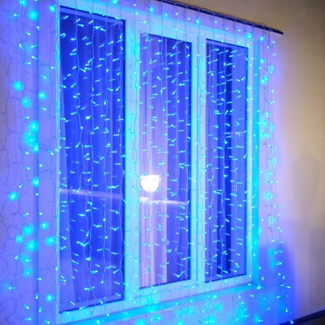 Гирлянда Светодиодный дождь 2х3 м, прозрачный провод, 230 В, диоды RGB, 600 LED-свечение с динамикой при приобретении контроллера 245-908 Гирлянда Светодиодный дождь 2х3 м, прозрачный провод, 230 В, диоды RGB, 600 LED-свечение с динамикой при приобретении контроллера 245-908