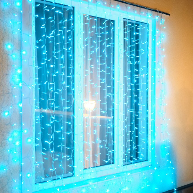 Гирлянда Светодиодный дождь 2х3 м, прозрачный провод, 230 В, диоды RGB, 600 LED-свечение с динамикой при приобретении контроллера 245-908 Гирлянда Светодиодный дождь 2х3 м, прозрачный провод, 230 В, диоды RGB, 600 LED-свечение с динамикой при приобретении контроллера 245-908