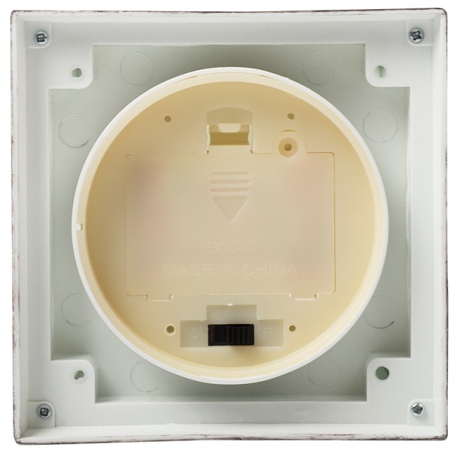 Декоративный фонарь со свечкой, белый корпус, размер 10,5х10,5х22,35 см, цвет ТЕПЛЫЙ БЕЛЫЙ Декоративный фонарь со свечкой, белый корпус, размер 10,5х10,5х22,35 см, цвет ТЕПЛЫЙ БЕЛЫЙ