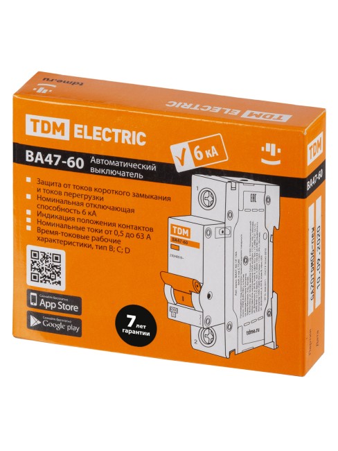 Авт. выкл. ВА47-60 1Р 32А 6кА х-ка С TDM Авт. выкл. ВА47-60 1Р 32А 6кА х-ка С TDM