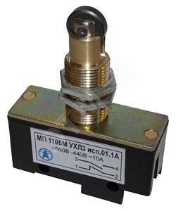 Микровыключатель МП 1105М УХЛ3 2п 10А 660В 1з+1р IP00 толкатель с роликом фронтальный винты Микровыключатель МП 1105М УХЛ3 2п 10А 660В 1з+1р IP00 толкатель с роликом фронтальный винты