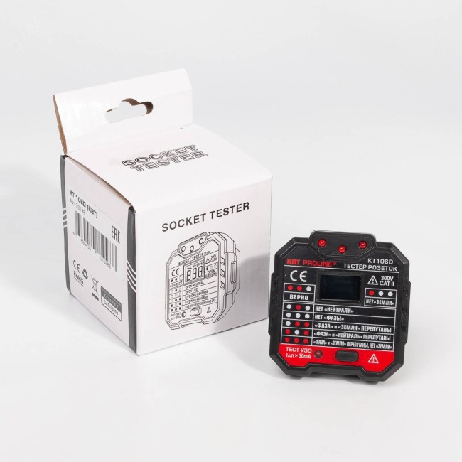 Тестер розеток серия PROLINE KT106D Тестер розеток серия PROLINE KT106D