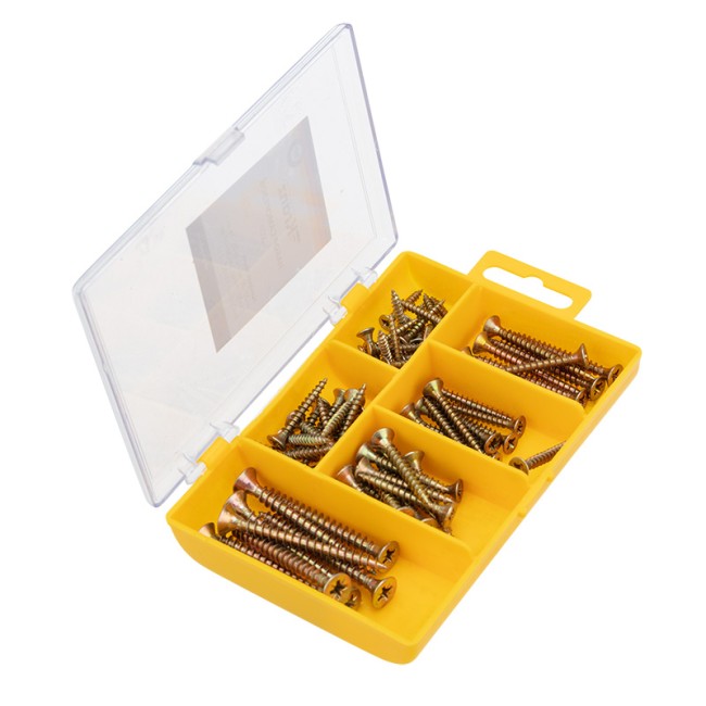 Набор саморезов для ДСП (76 шт/уп) KRANZ Набор саморезов для ДСП (76 шт/уп) KRANZ