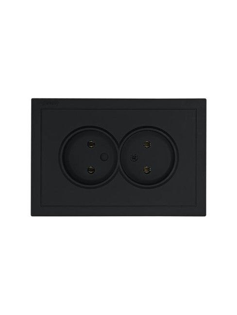 Розетка 2-мест. с/з СП ZIMA IP20 16А ПБТ безвинт. зажим черн. бархат LEZARD 704-4200-127BQC