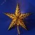 Фигура светодиодная «Золотая звезда» на батарейках 2AA (не в/к) ULD-H4545-005/STA/2AA WARM WHITE IP20 GOLDEN STAR   45х45см  Подвесная  5 светодиодов  Теплый белый свет   Провод прозрачный  TM Uniel