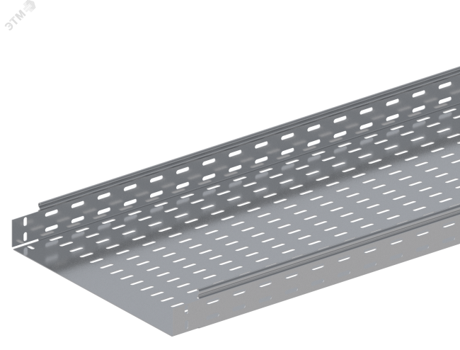 Лоток прямой замковый перфорированный монтаж без соединителей ЛМс-ПЗМ 400х80-1.5ц УТ1.5 (L=2000 мм)