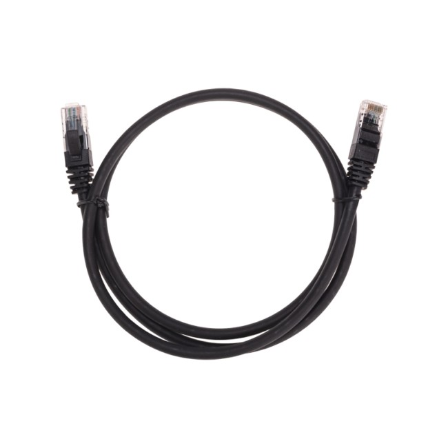 Патч-корд U/UTP CAT 6, RJ45-RJ45, 26AWG, LSZH, черный, 1м REXANT