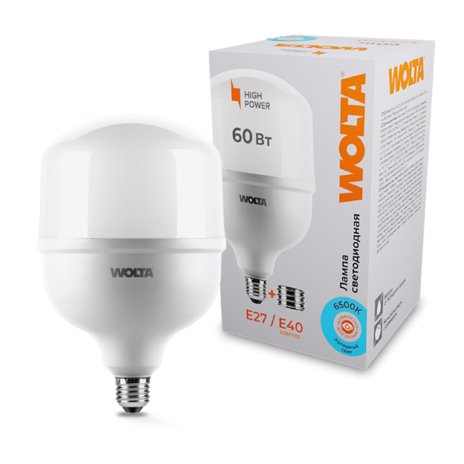 Светодиодная лампа WOLTA 25WHP60E27/40 60Вт 6500К Е27/Е40 Светодиодная лампа WOLTA 25WHP60E27/40 60Вт 6500К Е27/Е40