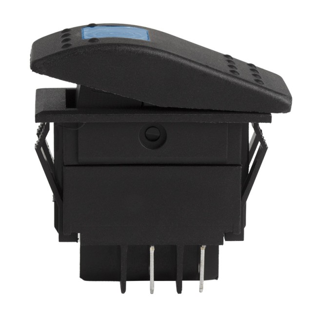 Выключатель клавишный 12V 35А (4с) ON-OFF синий с подсветкой (RK1-06N) REXANT Выключатель клавишный 12V 35А (4с) ON-OFF синий с подсветкой (RK1-06N) REXANT