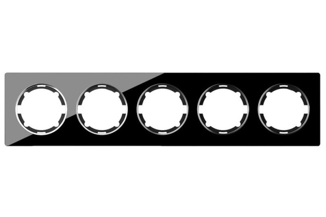 Рамка 5-м Garda горизонт. стеклянная чер. 2E52501303 OneKeyElectro 2234943 Рамка 5-м Garda горизонт. стеклянная чер. 2E52501303 OneKeyElectro 2234943