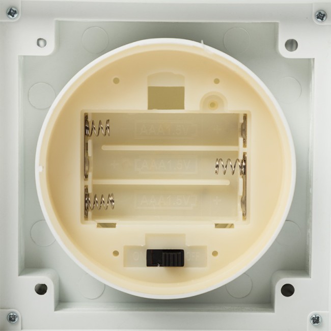 Декоративный фонарь со свечкой, белый корпус, размер 10,5х10,5х24 см, цвет ТЕПЛЫЙ БЕЛЫЙ Декоративный фонарь со свечкой, белый корпус, размер 10,5х10,5х24 см, цвет ТЕПЛЫЙ БЕЛЫЙ