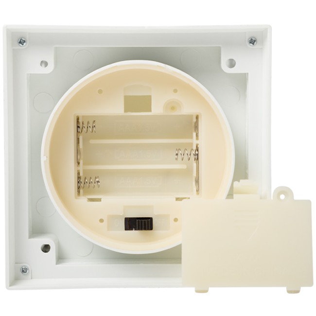 Декоративный фонарь со свечкой, белый корпус, размер 10,5х10,5х24 см, цвет ТЕПЛЫЙ БЕЛЫЙ Декоративный фонарь со свечкой, белый корпус, размер 10,5х10,5х24 см, цвет ТЕПЛЫЙ БЕЛЫЙ