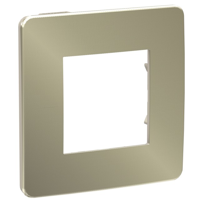 Рамка UNICA STUDIO однопостовая бронза/бежевый