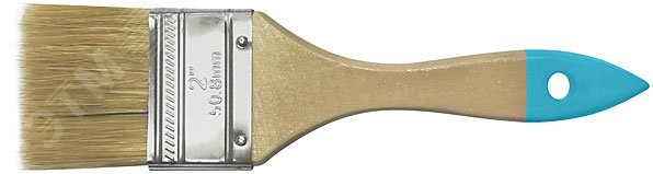 Кисть флейцевая, натур. cветлая щетина, деревянная ручка 2.5'' (63 мм)