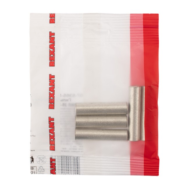 Гильза медная луженая ГМЛ 25-7 (25мм² - Ø7мм) ГОСТ 23469.3-79 (в упак. 5 шт.) REXANT Гильза медная луженая ГМЛ 25-7 (25мм² - Ø7мм) ГОСТ 23469.3-79 (в упак. 5 шт.) REXANT