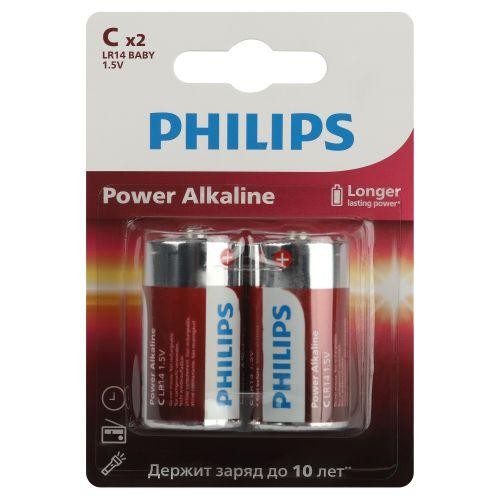 Элемент питания алкалиновый C/LR14 1.5В Power (блист. 2шт) Philips Б0062687 Элемент питания алкалиновый C/LR14 1.5В Power (блист. 2шт) Philips Б0062687