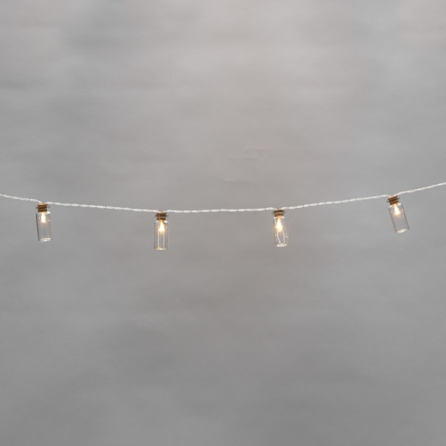 Гирлянда светодиодная Баночки 1,5 м, 10 LED, прозрачный ПВХ, цвет свечения теплый белый, 2 х АА (батарейки не в комплекте) NEON-NIGHT Гирлянда светодиодная Баночки 1,5 м, 10 LED, прозрачный ПВХ, цвет свечения теплый белый, 2 х АА (батарейки не в комплекте) NEON-NIGHT