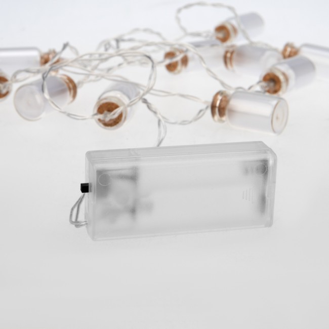 Гирлянда светодиодная Баночки 1,5 м, 10 LED, прозрачный ПВХ, цвет свечения теплый белый, 2 х АА (батарейки не в комплекте) NEON-NIGHT Гирлянда светодиодная Баночки 1,5 м, 10 LED, прозрачный ПВХ, цвет свечения теплый белый, 2 х АА (батарейки не в комплекте) NEON-NIGHT