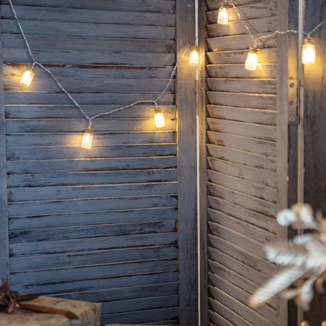 Гирлянда светодиодная Баночки 1,5 м, 10 LED, прозрачный ПВХ, цвет свечения теплый белый, 2 х АА (батарейки не в комплекте) NEON-NIGHT Гирлянда светодиодная Баночки 1,5 м, 10 LED, прозрачный ПВХ, цвет свечения теплый белый, 2 х АА (батарейки не в комплекте) NEON-NIGHT