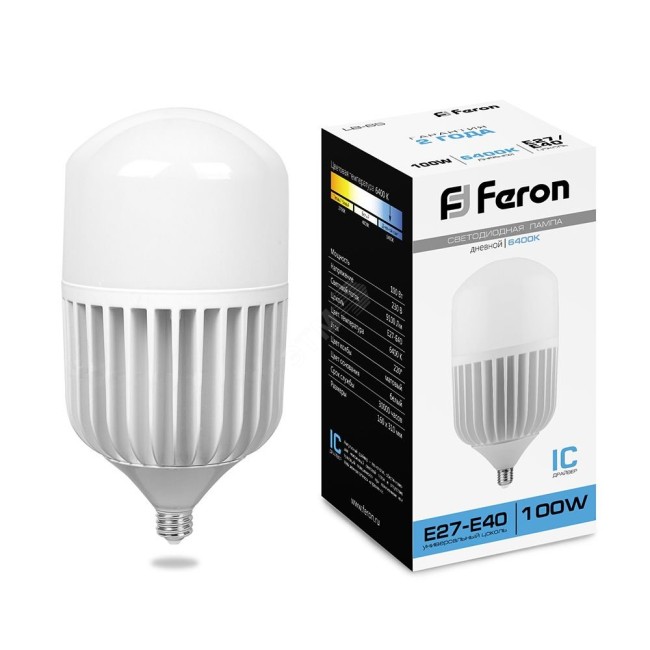 Лампа светодиодная LED 100вт Е27/Е40 дневной