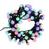Гирлянда Мультишарики Ø23 мм, 10 м, 80 LED RGB, черный ПВХ, IP65, быстрая смена цвета, 230В соединяется NEON-NIGHT
