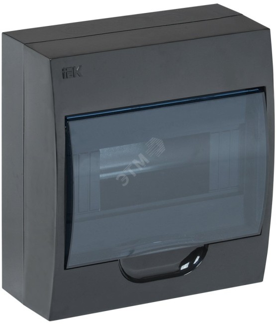 Корпус модульный пл. нав. ЩРН-П-8 черный IP41 IEK