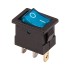 Выключатель клавишный 12V 15А (3с) ON-OFF синий  с подсветкой  Mini  (RWB-206-1, SC-768)  REXANT