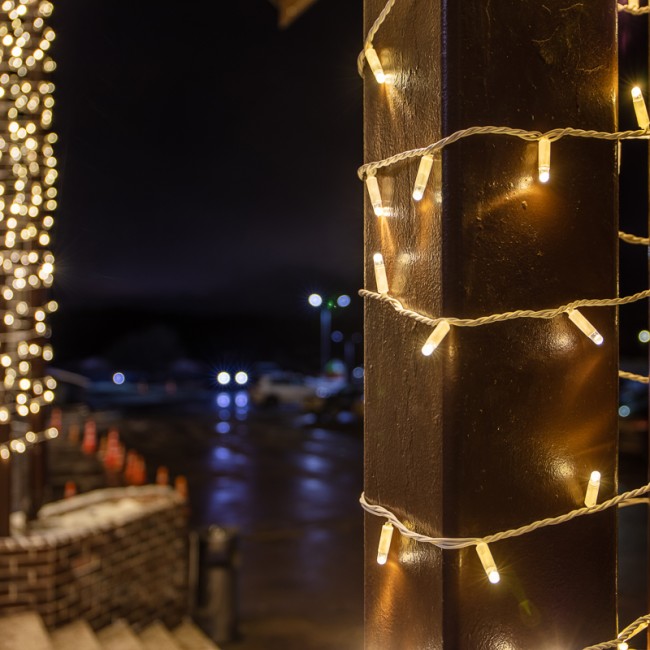 Гирлянда Нить 10м, с эффектом мерцания, белый ПВХ, 230В, цвет Тёплый белый  (нужен шнур питания 303-500-1)